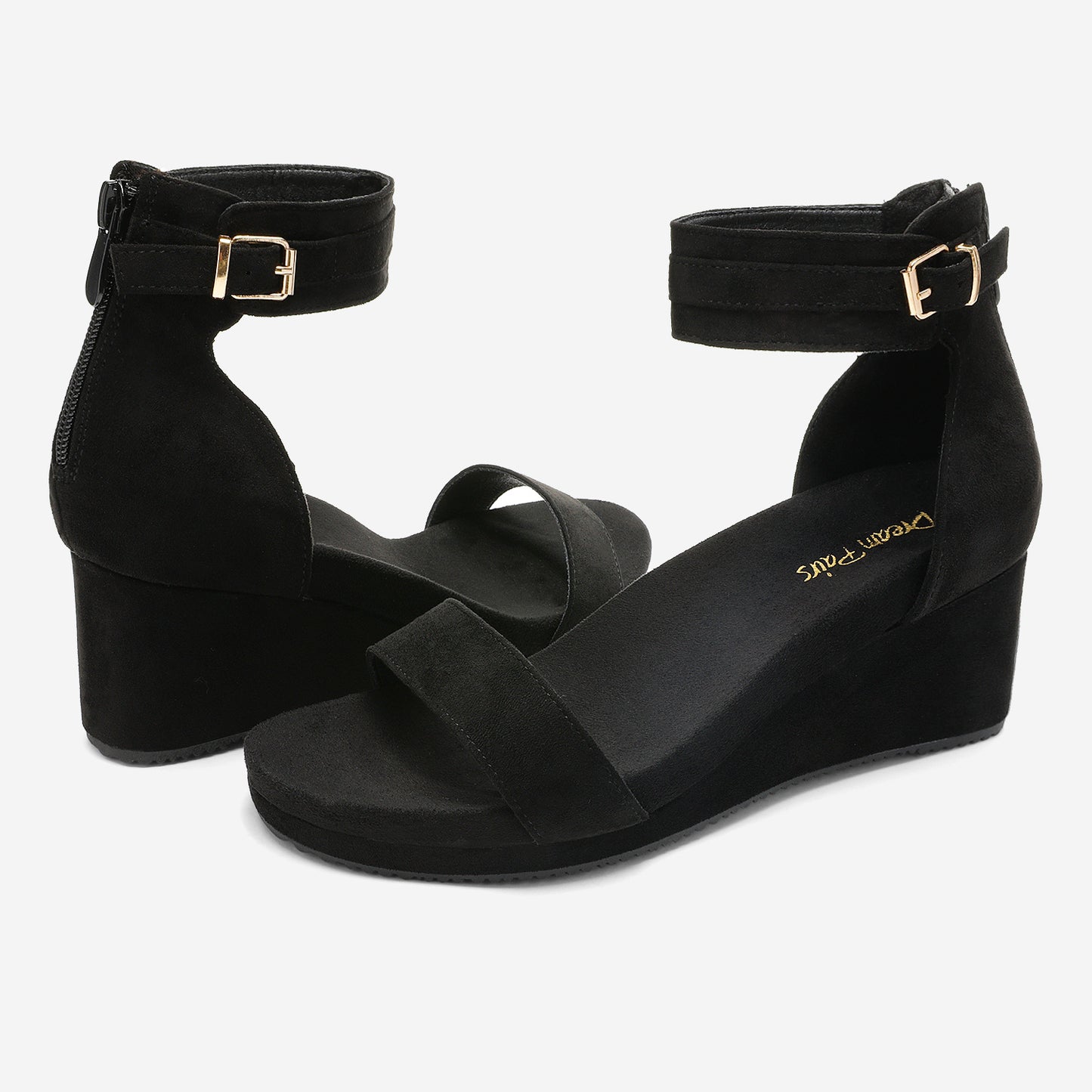 Women's Summer Shoes, Women's Platform Wedge Sandals, Open Toe Buckle Ankle Strap Sandals Stylish & Versatile, Durable & Long-lasting, Versatile and Stylish for weddings, shopping, dating, Office, with wrap dresses, jeans, skirts, shorts, jumpsuits