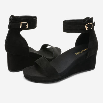 Women's Summer Shoes, Women's Platform Wedge Sandals, Open Toe Buckle Ankle Strap Sandals Stylish & Versatile, Durable & Long-lasting, Versatile and Stylish for weddings, shopping, dating, Office, with wrap dresses, jeans, skirts, shorts, jumpsuits