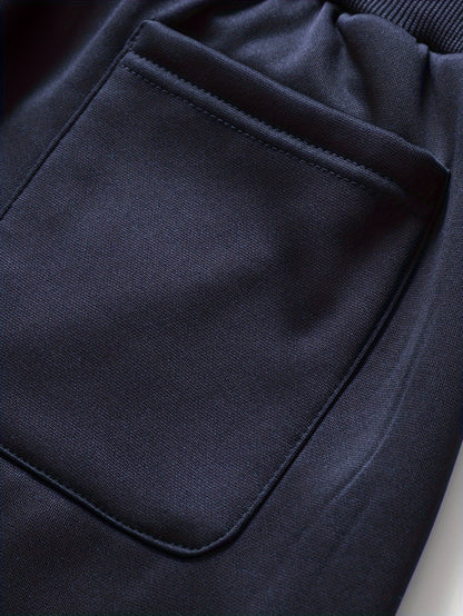 Spring And Autumn Style Men'S Zipper Open Cardigan Sports Suit