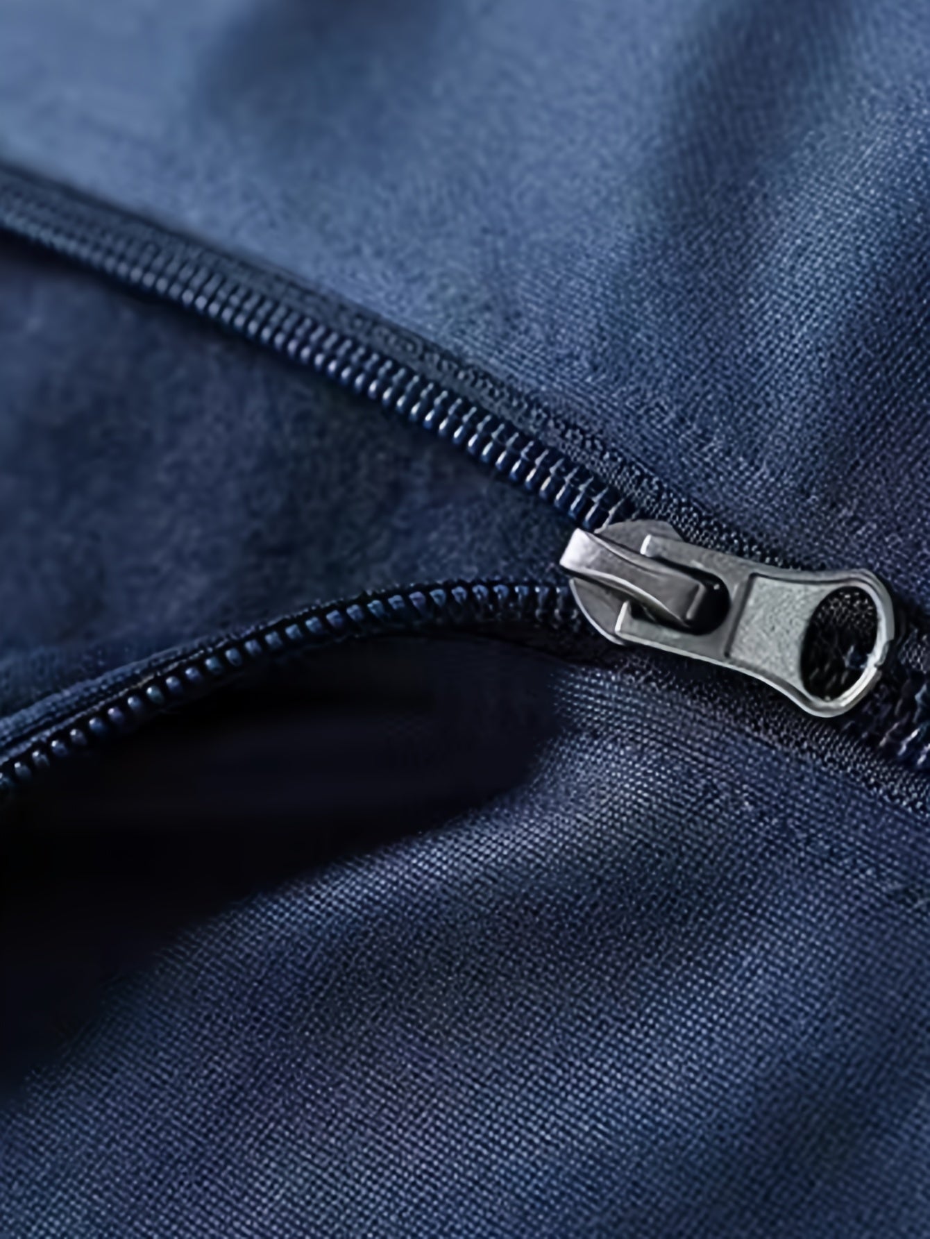 Men'S Casual Sporty Zip-Up Jacket And Joggers Set - Striped, Polyester, Spring/Fall Collection