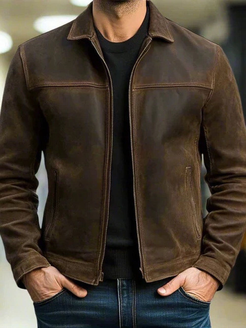 Men's Versatile Zip-Up Coat