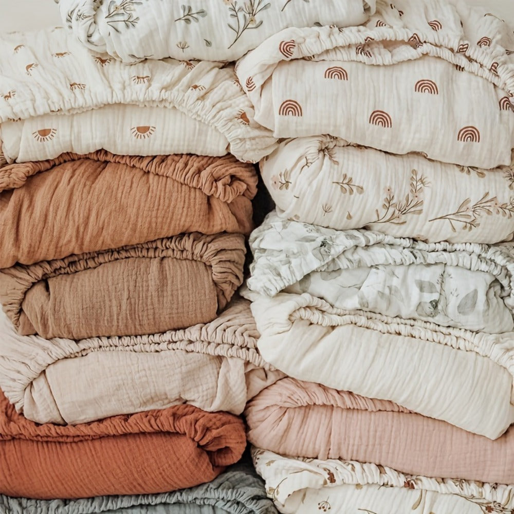 Crib Bedding - 2-pcs Breathable Muslin Cotton