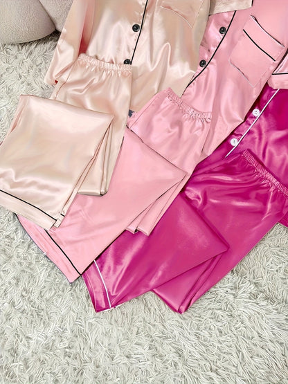 Unisex Pajama Set - Satin Style 61189
