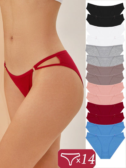 14-Pack Women's Bikini Briefs - Soft Seamless Everyday Comfort