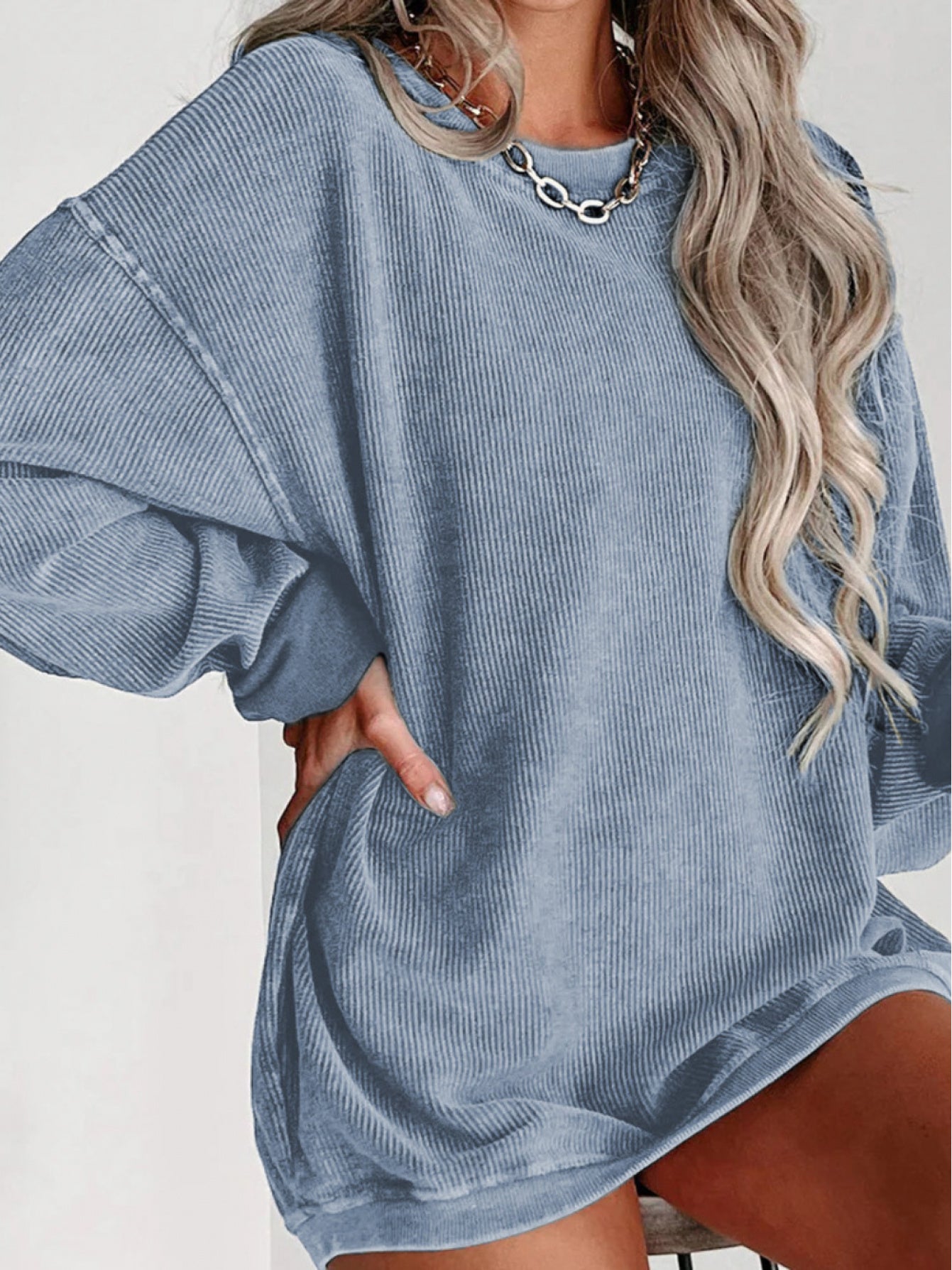 Women's Pink Lace Long-Sleeve Sweatshirt - product view 21