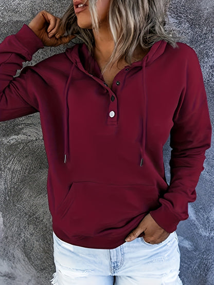 Hoodie for Women Sweatshirt Button Tops Casual Long Sleeve Oversize Pullover