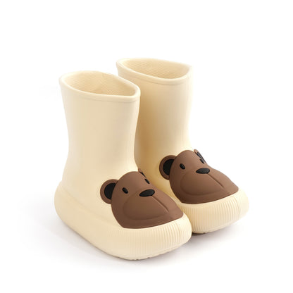 Slipolini Bear Paw and Bunny Paw Children's EVA Boots - Adorable Bear and Bunny Designs, Waterproof, Available in Yellow and Pink, Non-Slip Sole, Lightweight EVA Material - Perfect for Outdoor Adventures, Rainy Days, and Playtime in Any Weather
