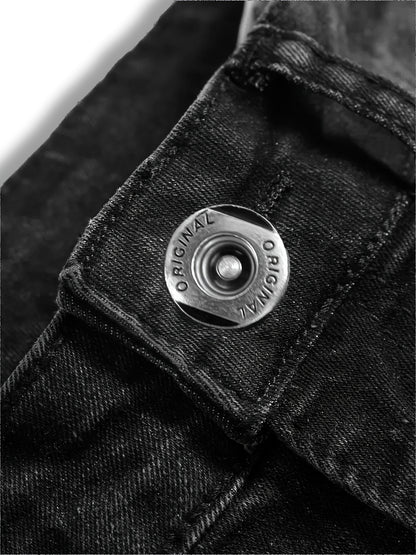New Spring Style Two-Pack Men'S Jeans: Trendy Ripped Jeans, Black Retro Colorful Casual Pants, Perfect Valentine'S Day Gift