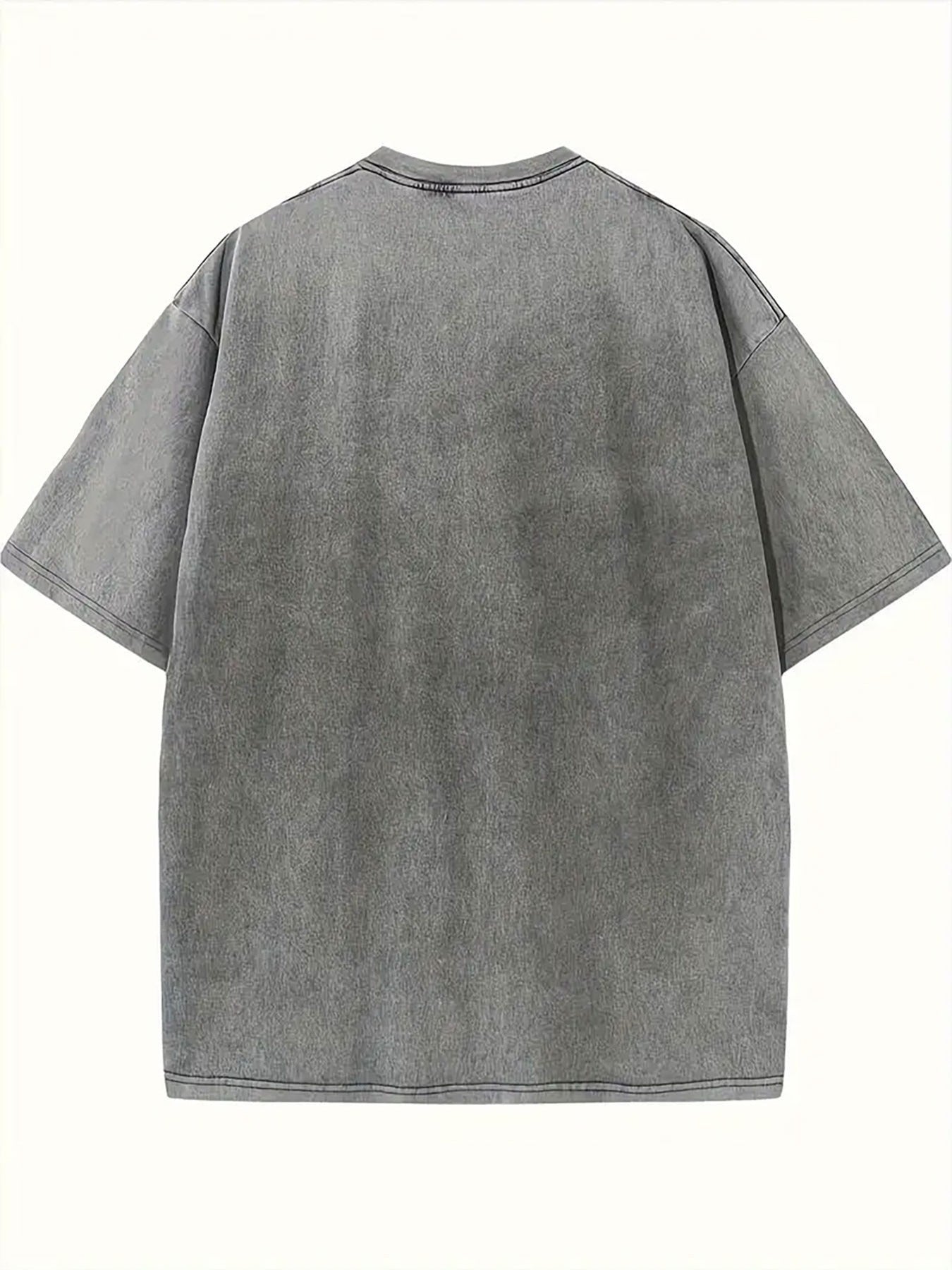 Color Letter Printed Joyful Face Pattern GOD IS GOOD ALL THE TIME Short-sleeved T-shirt Men's and Women's Loose Casual Trendy Tops, Old Washed Cotton Double-sided Casual Tops, Suitable for Holidays, Going Out, Home, Outdoor, Gift Giving and Other