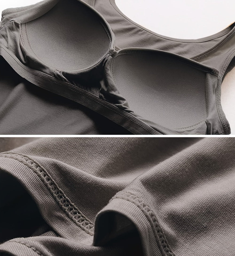 Women's Built-In Bra Camisoles - 3-Pack Wire-Free Padded
