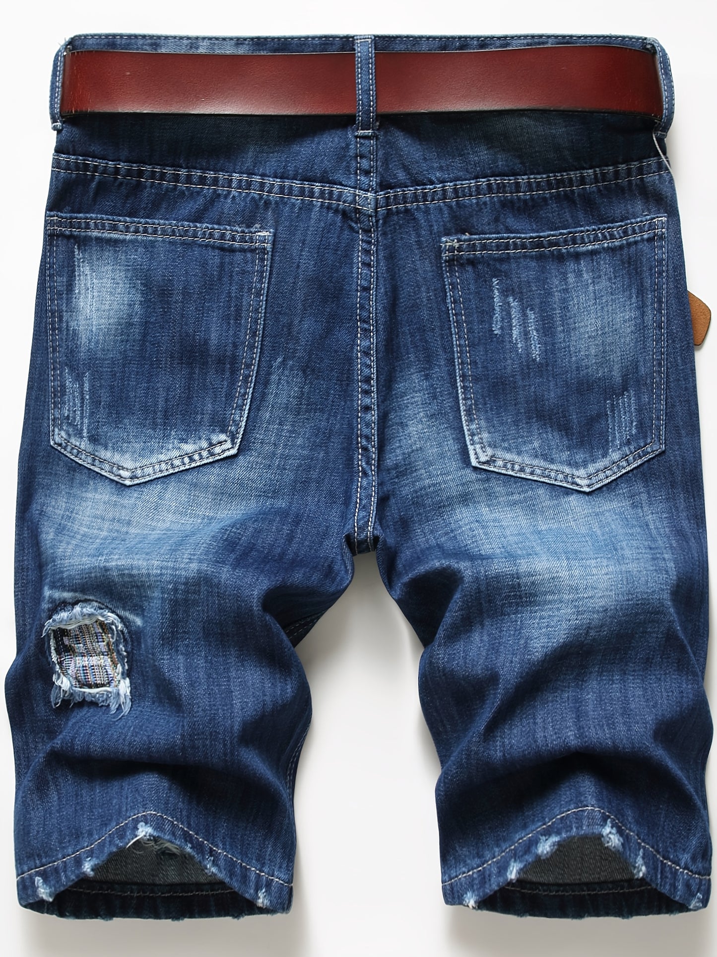 KEEVOOM Men'S Light Blue Washed Gradient Denim Shorts - Summer Casual Slim-Fit Shorts for Outdoor Sports & Trendy Daily Outfits