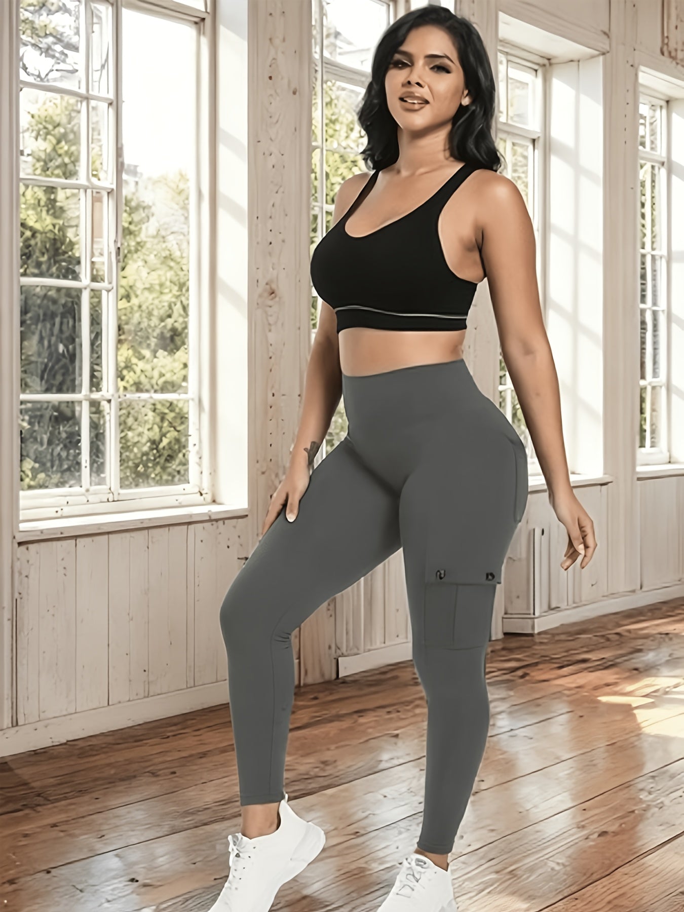 Women's Black Polyester Pants - product view 20