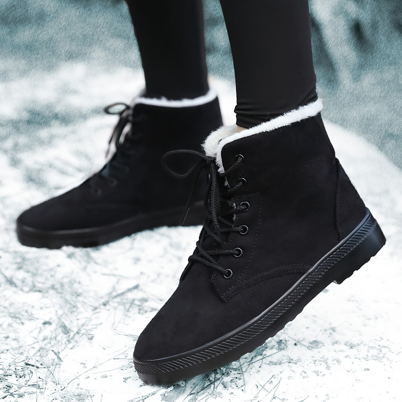 HDOXSE Winter Plush Snow Boots for Women 2025 New Casual Thick Sole Shoes Sports Thickened Warm Shoes