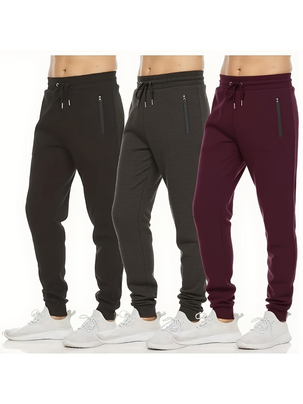 Men's Jogger Pants - Drawstring Waist With Pockets Workwear Style