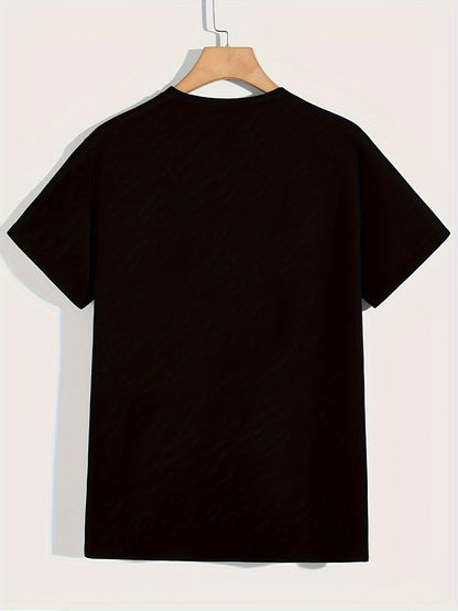 5pcs Men'S Pure Cotton Short Sleeved T-Shirt, Classic Round Neck Black And White T-Shirt Bundling Set, Holiday Gift