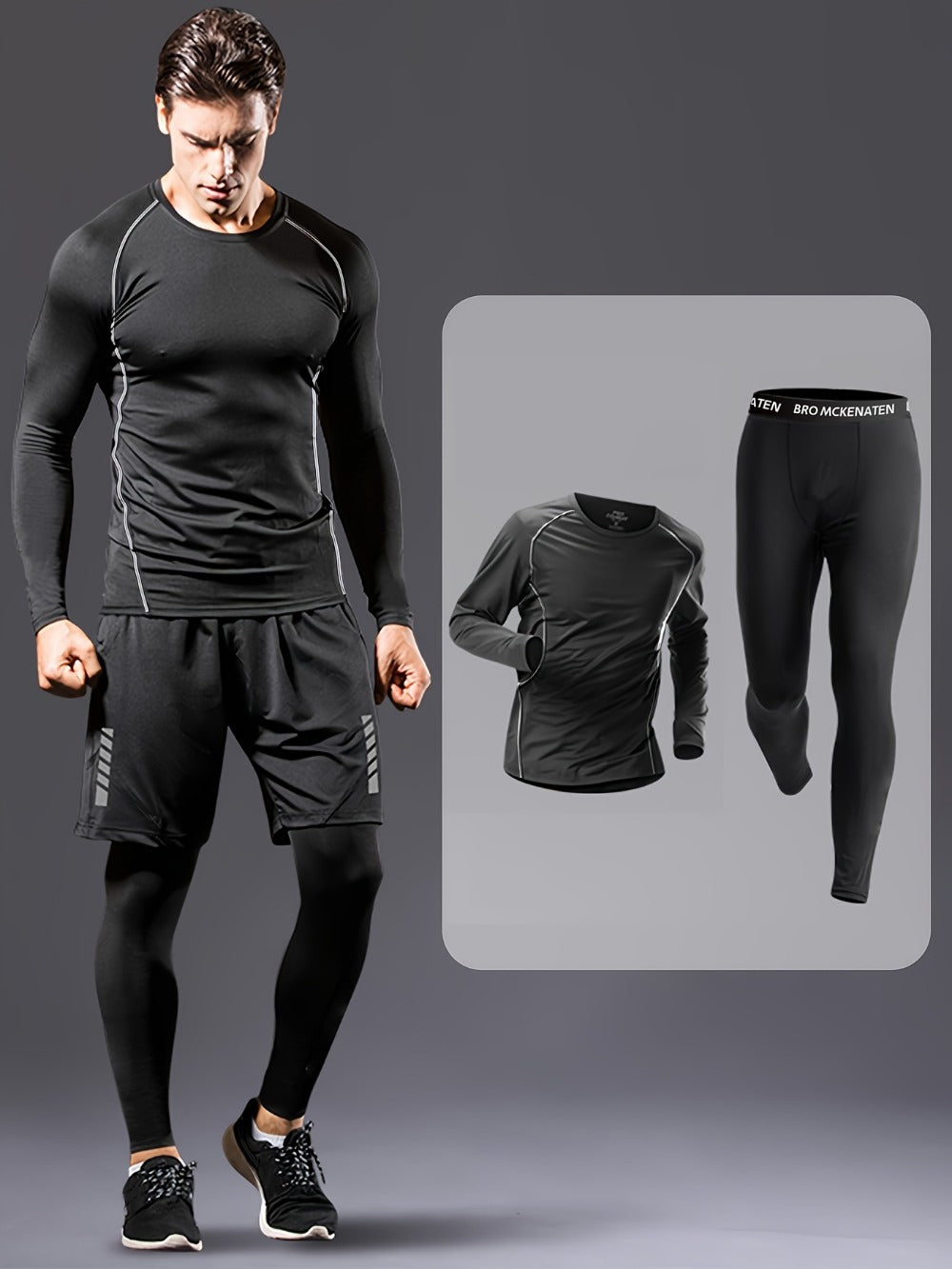 Men's Solid Color Performance T-Shirt - Long Sleeve 766565