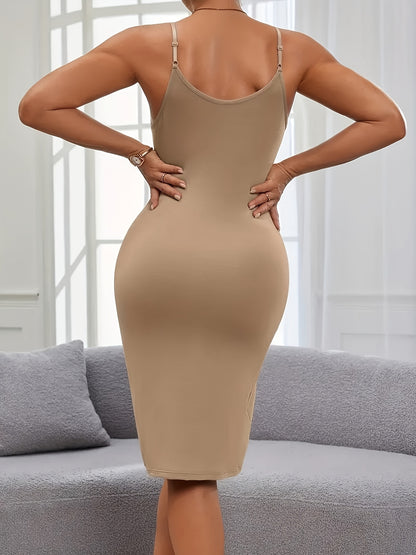 Seamless Elegant Slip Dress with Full-Length Design, Featuring Anti-Exposure Layer, Comfortable And Breathable Fabric, Suitable for Women, Without Shaping Functionality