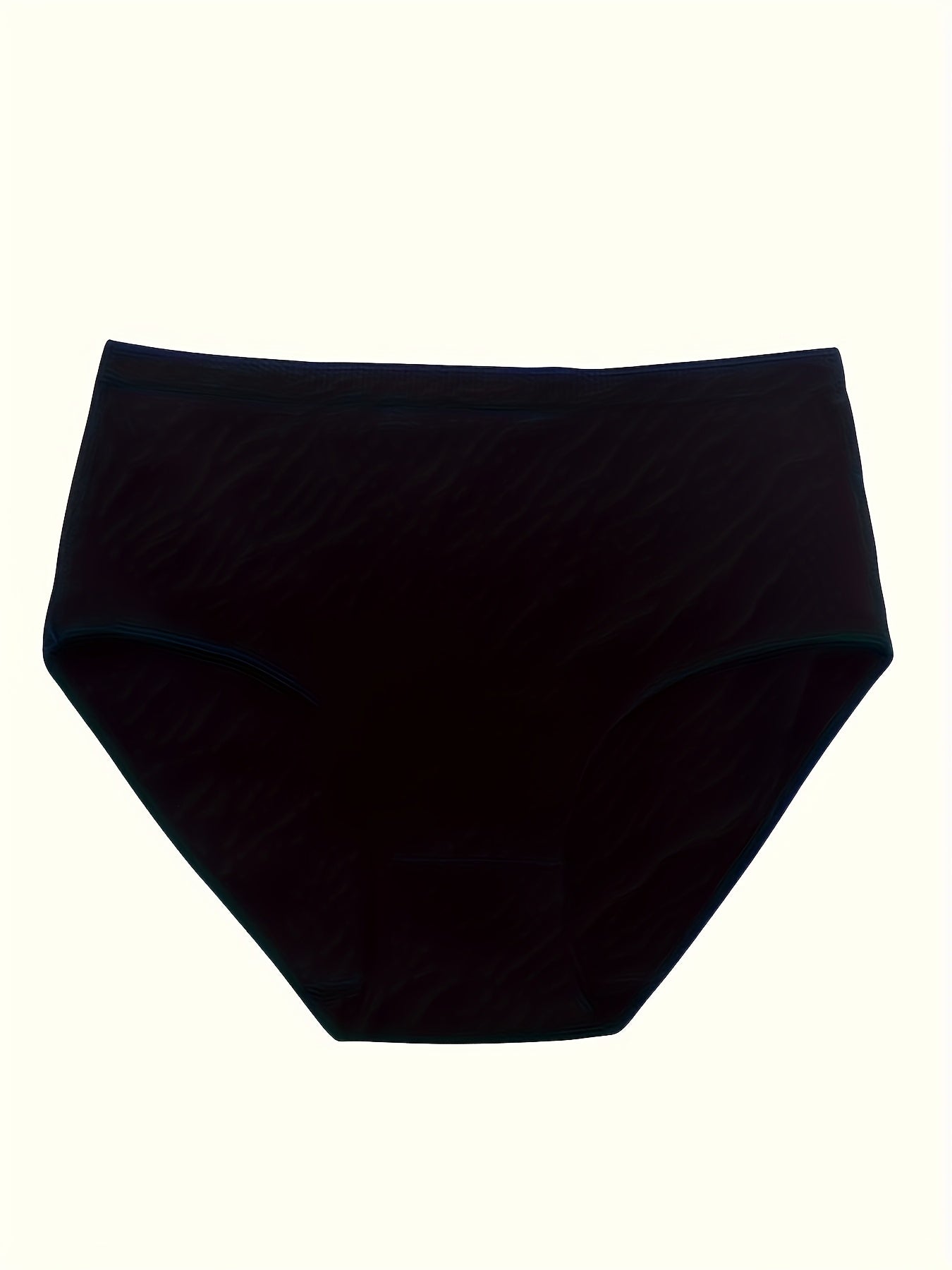8pcs Of Oversized High Waisted Women's Underwear, 95% 5% Stretch, Breathable, Abdominal Control, Solid Color, Fabric Underwear