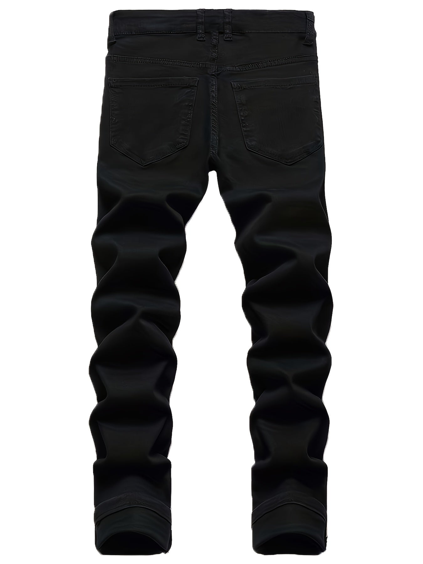 2-Pc Men'S Slim Fit Straight Leg Jeans - Y2K Retro Distressed Frayed Hem & Classic Styles, Trendy Versatile Streetwear Denim Pants for Casual Outfits