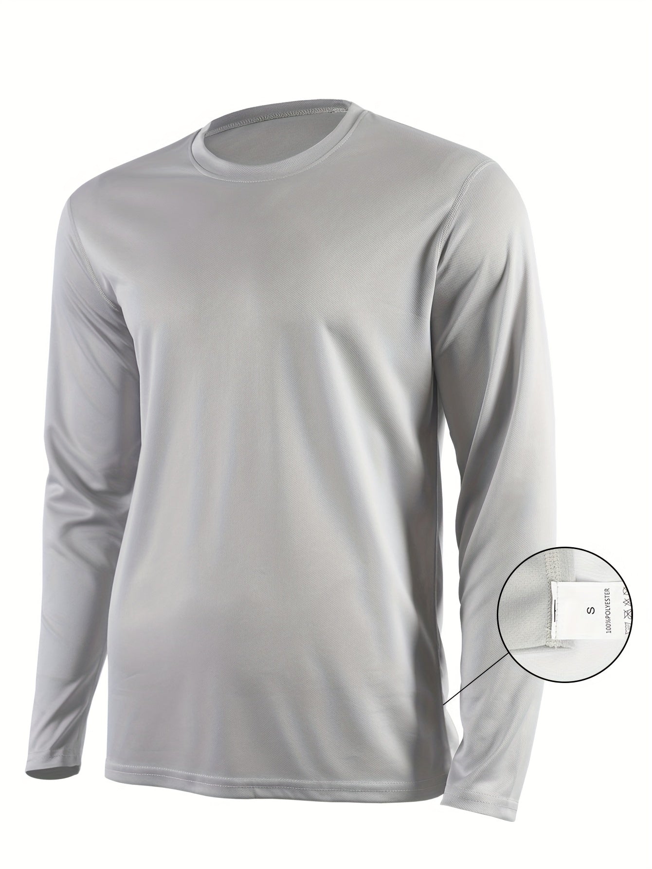 5pcs Men's Quick-Dry Long Sleeve T-Shirts | Breathable Moisture-Wicking for Running/Gym/Training | Stretchy & | Machine Washable & Anti-Odor