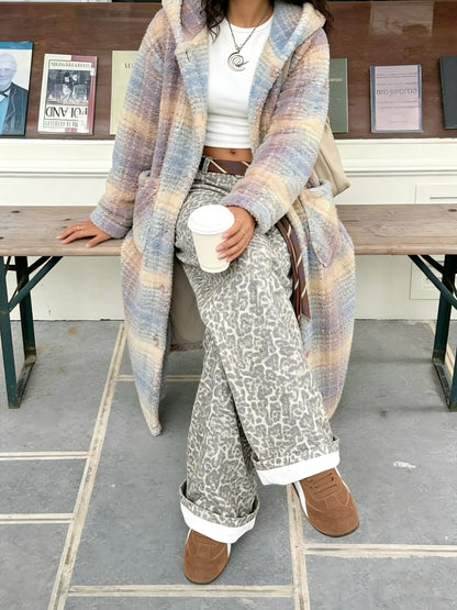 Women's Brown Purple Yellow Jacket - product view 5