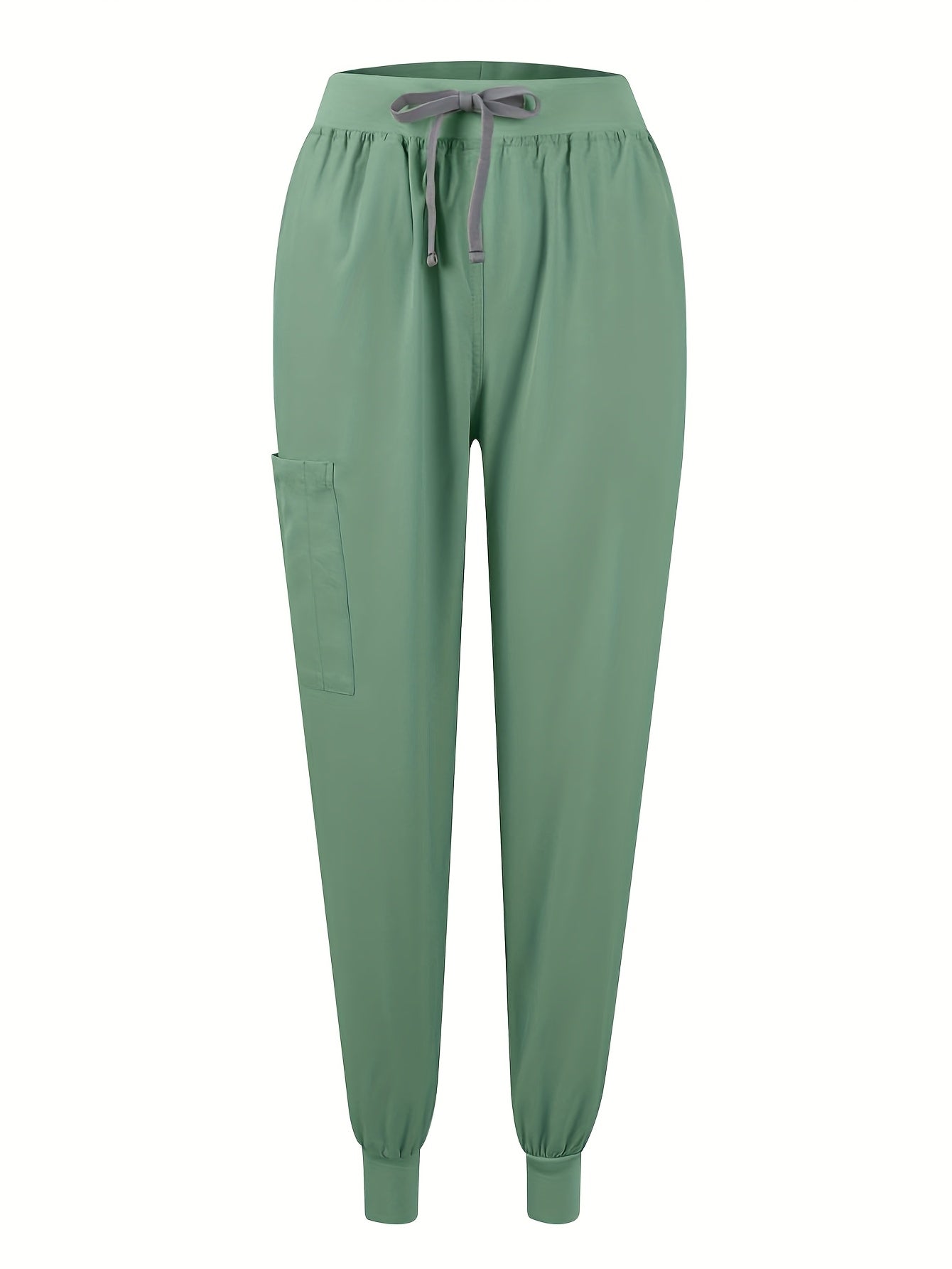 [Breathable Scrubs Set] Scrubs Top And Pants Unisex Breathable Quick Drying Scrubs Uniform Women And Man Scrubs Set V-Neck Top T-Shirt And Tapered Leg Jogger With Drawstring Nursing Uniforms Set Suitable For Pet Hospitals, Dental Clinics, Nursing Work, Et