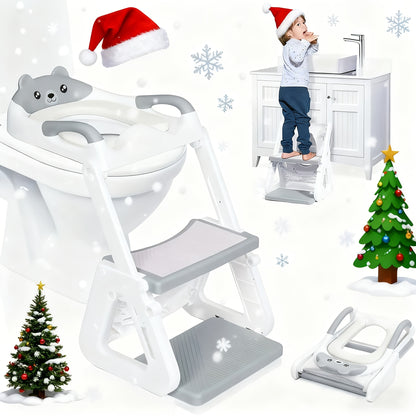 Potty Training Seat - Adjustable 2-In-1 Toilet Step