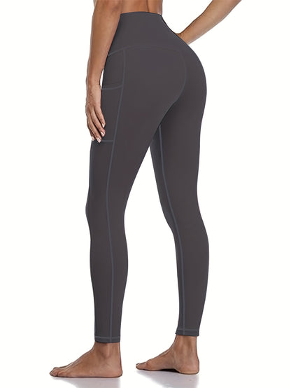 2026 5-Pack Plus Size Sports Leggings For Women, High-Waisted Cropped Yoga Pants With Pockets, Fitness Running Compression Tights, Game Day Fan Gear for Football and All Fans