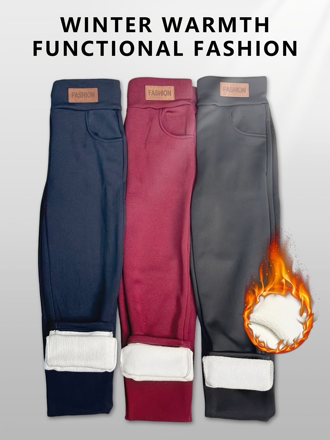 3pcs in 3 Colors, New Women'S Autumn And Winter Styles, High-Waisted And Abdomen-Controlling, Halloween Pants, Women'S Pants with Pocket Design, Elastic And Breathable, And Leggings, Butt-Lifting And Tight-Fitting