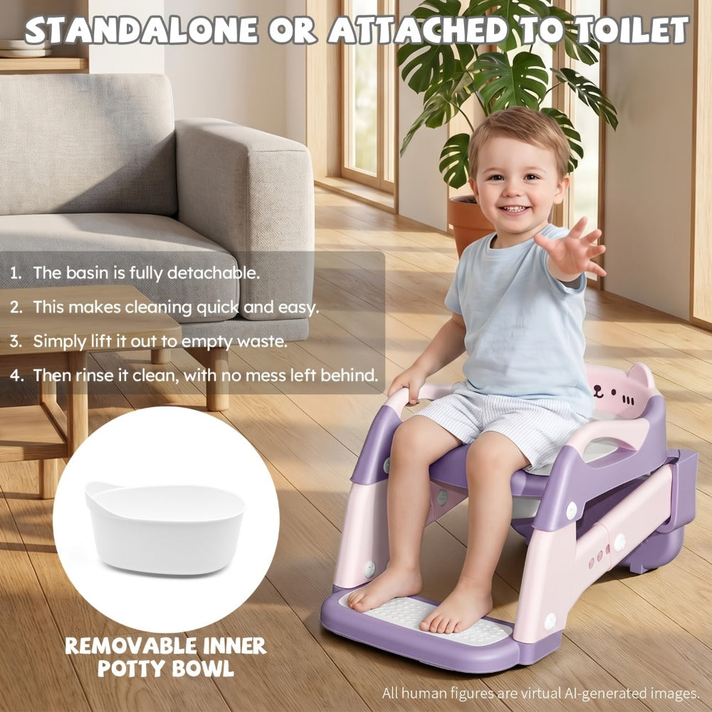Potty Training Seat - Foldable Adjustable 3-in-1 Toilet