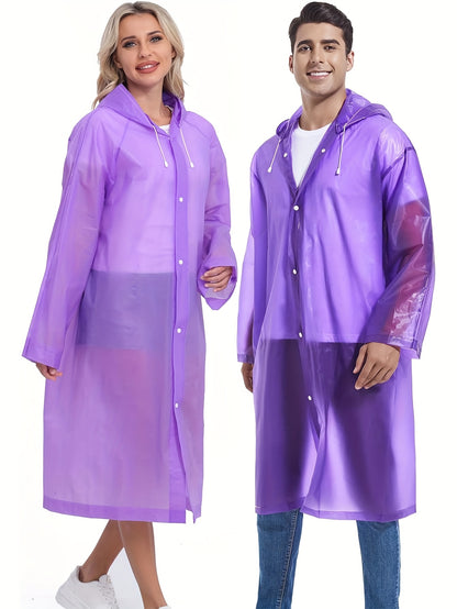 4pcs Reusable Adults Rain Ponchos Portable Raincoats For Women Men With Hood For - product view 18