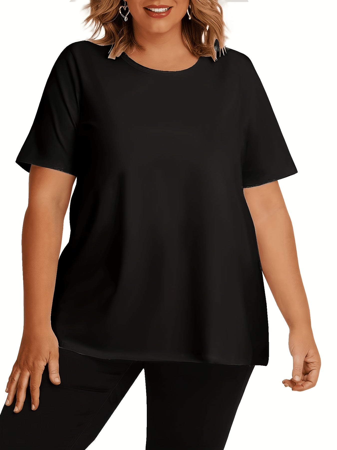 6pcs Random Women's Crew Neck T-shirt, A Versatile And Casual Short-sleeved Top, Breathable And Quick-drying, Suitable for Multiple Scenarios Such As Fitness, Shopping, Dating, Daily Commuting, Etc., An Essential Summer Top Item