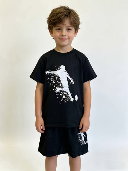 Boys' Printed T-Shirt & Shorts Set - 6-Piece 2101