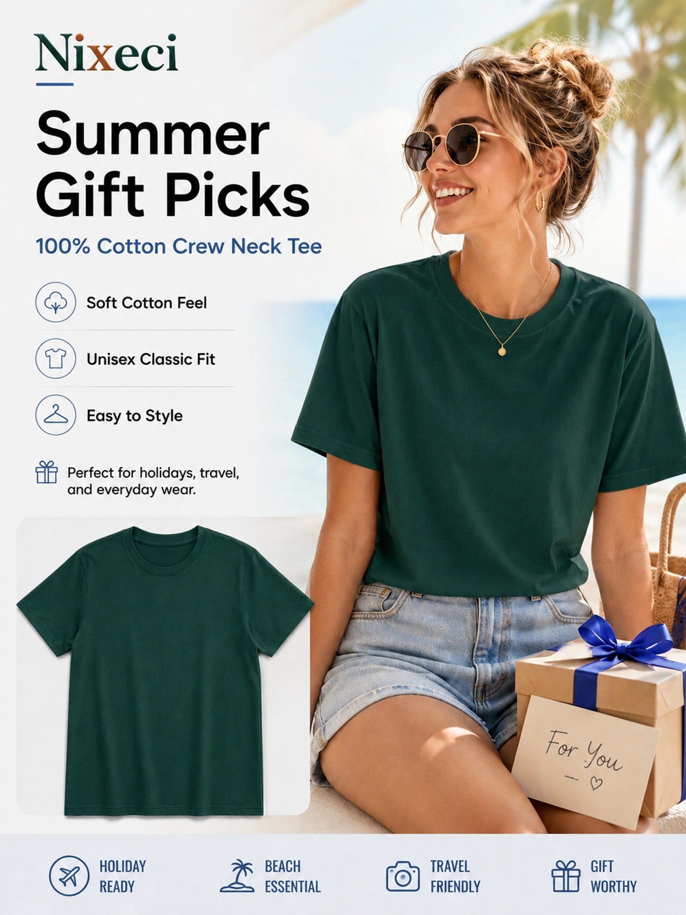 Women'S Fashion T-Shirt with Wooden Cross Flag Dove Flower And Star Print, Summer Casual Vacation Loose Fit Short Sleeve Top