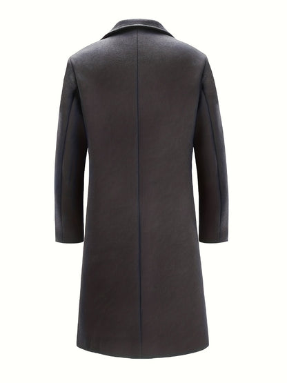 Men's Versatile Wool Blend Single-Breasted Coat Everyday 285