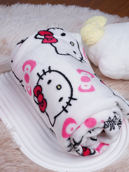 Sanrio Hello Kitty Men's Anime Pajamas - Hello Kitty Face & Iconic Print Flannel Sleepwear, Cozy Winter Lounge Pants, Machine Washable Cartoon Sleepwear for & Men (-)