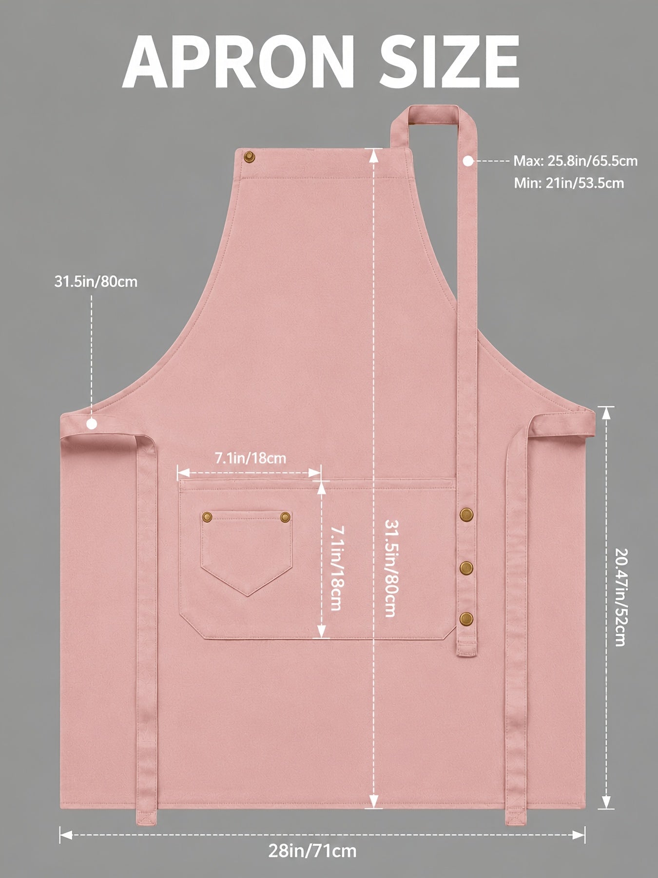 Artist & Chef Apron - Professional Painting, Pottery & Baking Apron with Adjustable Buckle Straps & Utility Pockets, Perfect Valentine's Day & Christmas Gift for Couples