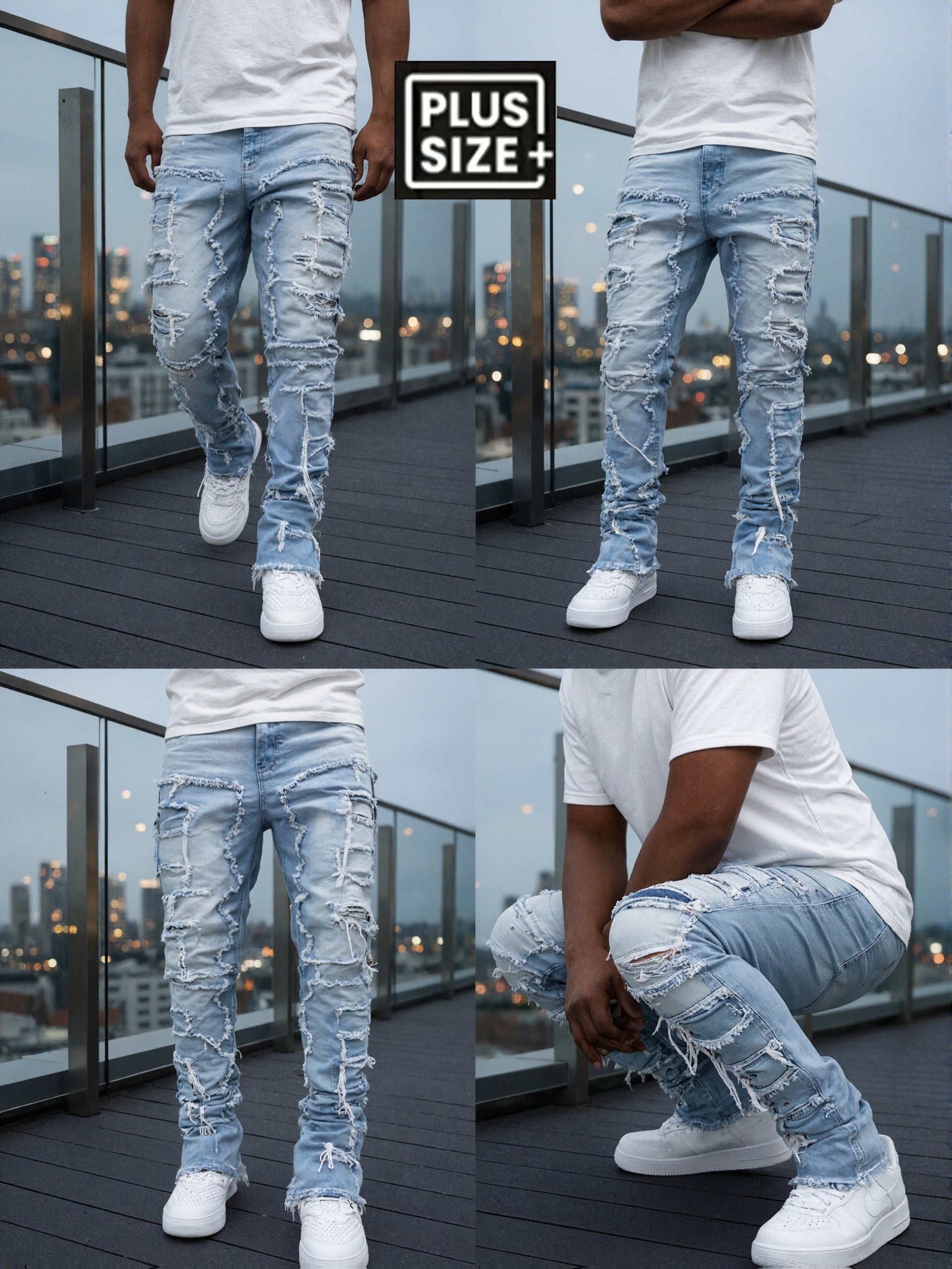 Men's Light Blue Jeans - product view 5
