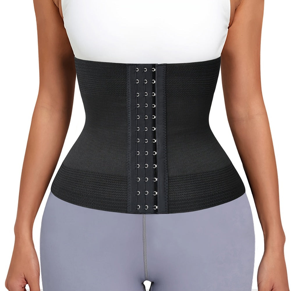Women's Adjustable Waist Cincher Support Band - Hook-and-loop closure with firm shaping support