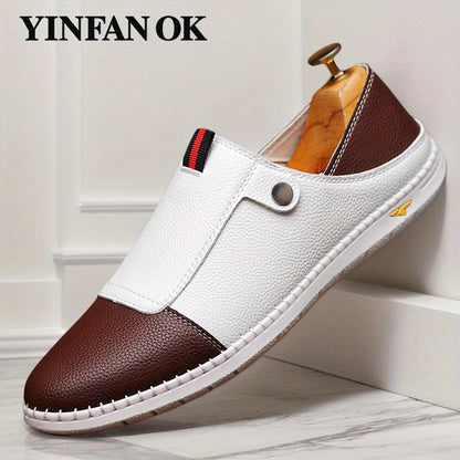 Men's Dark Brown Faux Leather Shoes - product view 1