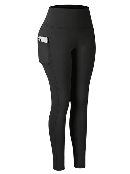 Women's Side Pocket Yoga Pants, Phone Pocket, High-waisted Butt-lifting, High-stretch Breathable, Versatile for Running And Fitness