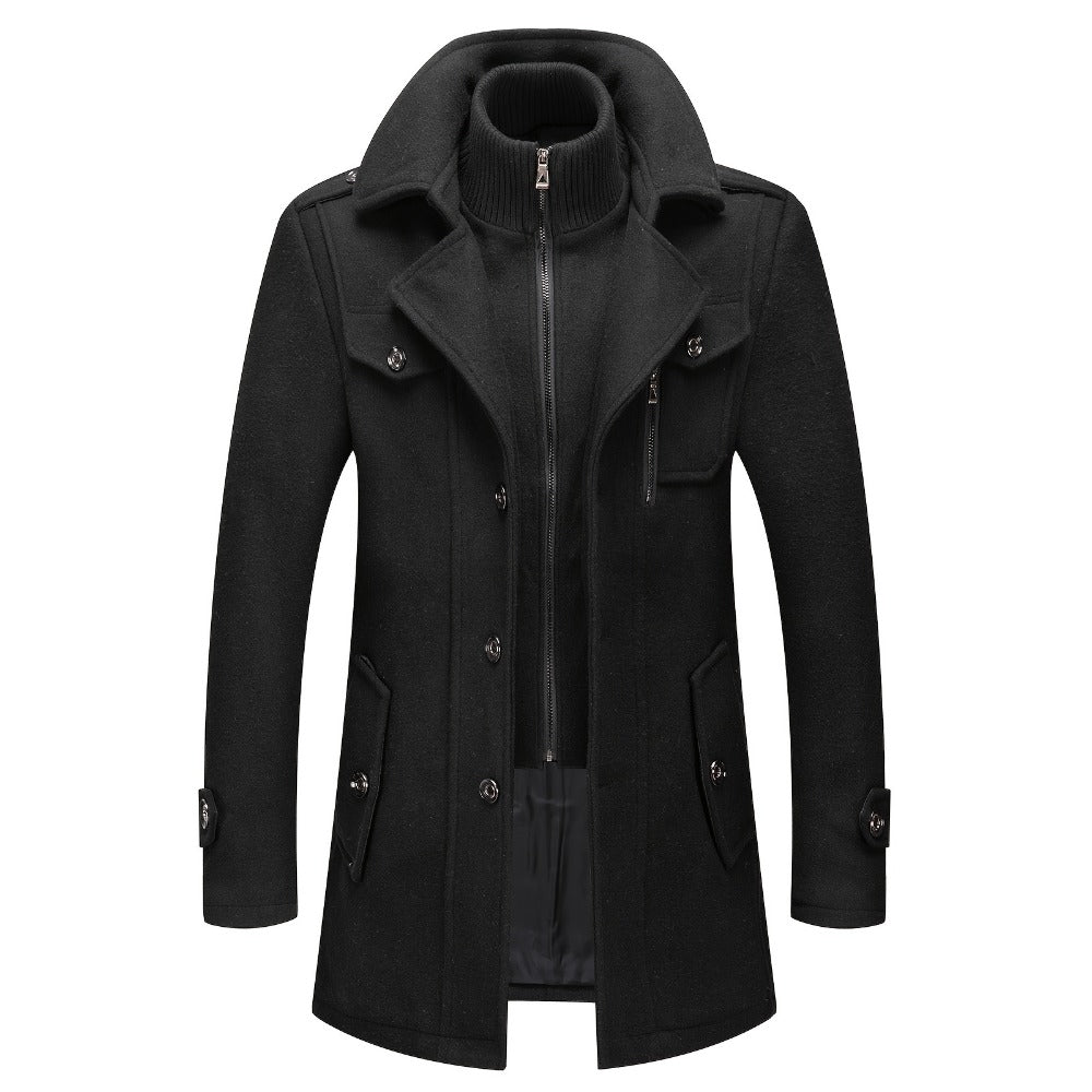 Men's Versatile Fleece Single-Breasted Coat