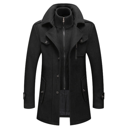 Men's Versatile Fleece Single-Breasted Coat