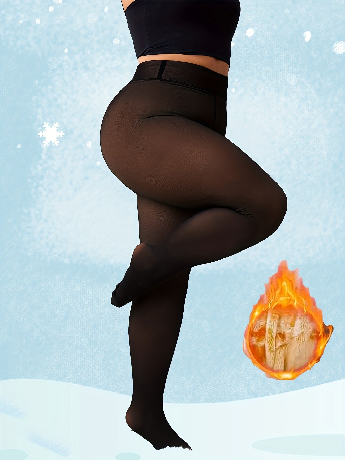 Women's Winter -lined Tights, Autumn And Winter Thickened Warm Leggings, Soft Elastic, High-waisted Design, Women's Pantyhose, Christmas Gift