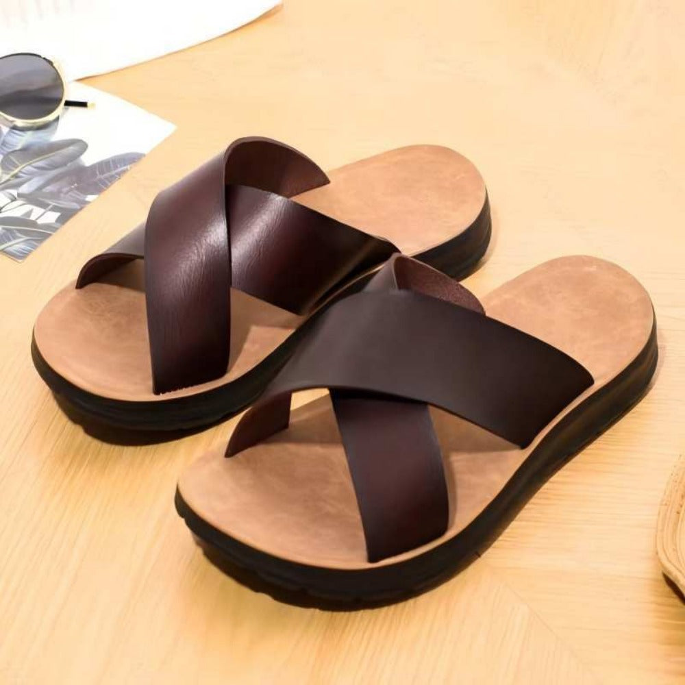 Men's Slippers - Non-Slip Sole for Beach & Water 35045 235045
