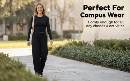 2026 [Elegant Direction]Relaxed And Sophisticated Fashion Casual Outfit, Pants + Fitted Long Sleeves