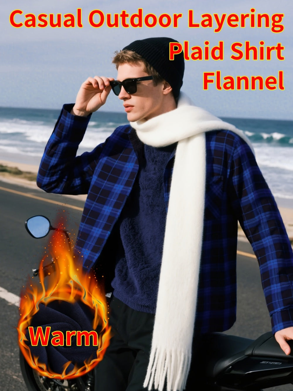 Unisex Lightweight Plaid Single-Breasted Jacket