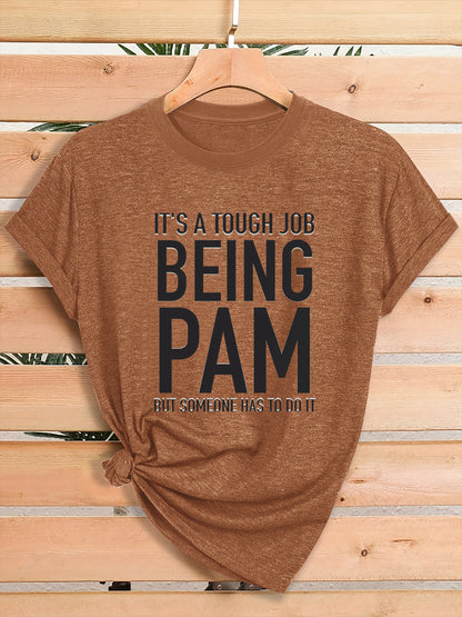 Women'S Casual Sporty Graphic Tee - Soft, Breathable Fabric for All-Seasons, Loose Fit with a Fun Quotation Print, Perfect for Streetwear and Everyday Wear