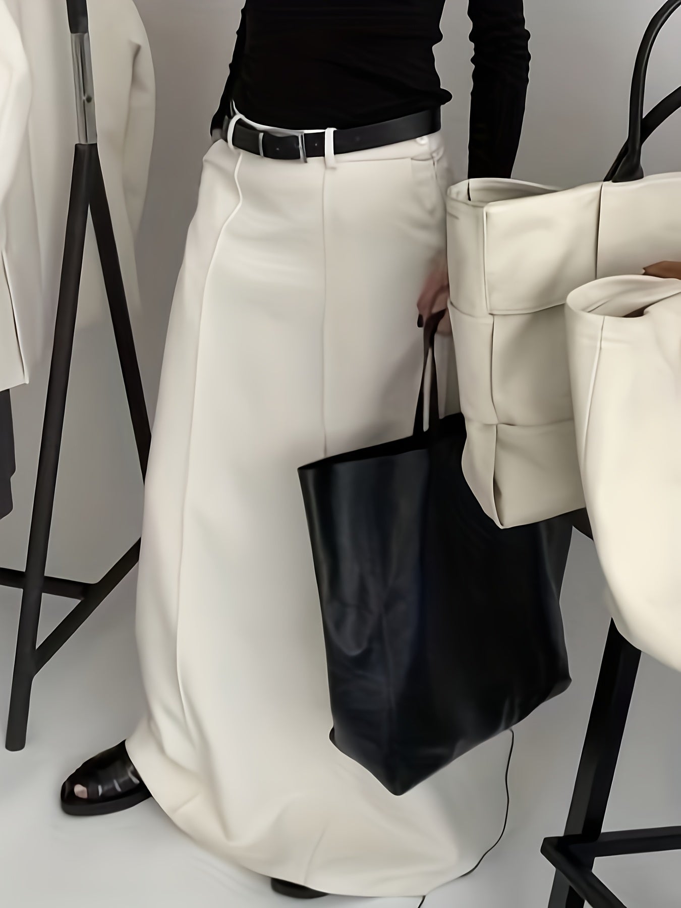 Women's Spring And Autumn New Casual H-line Solid Color Skirt Urban Commuter Skirt