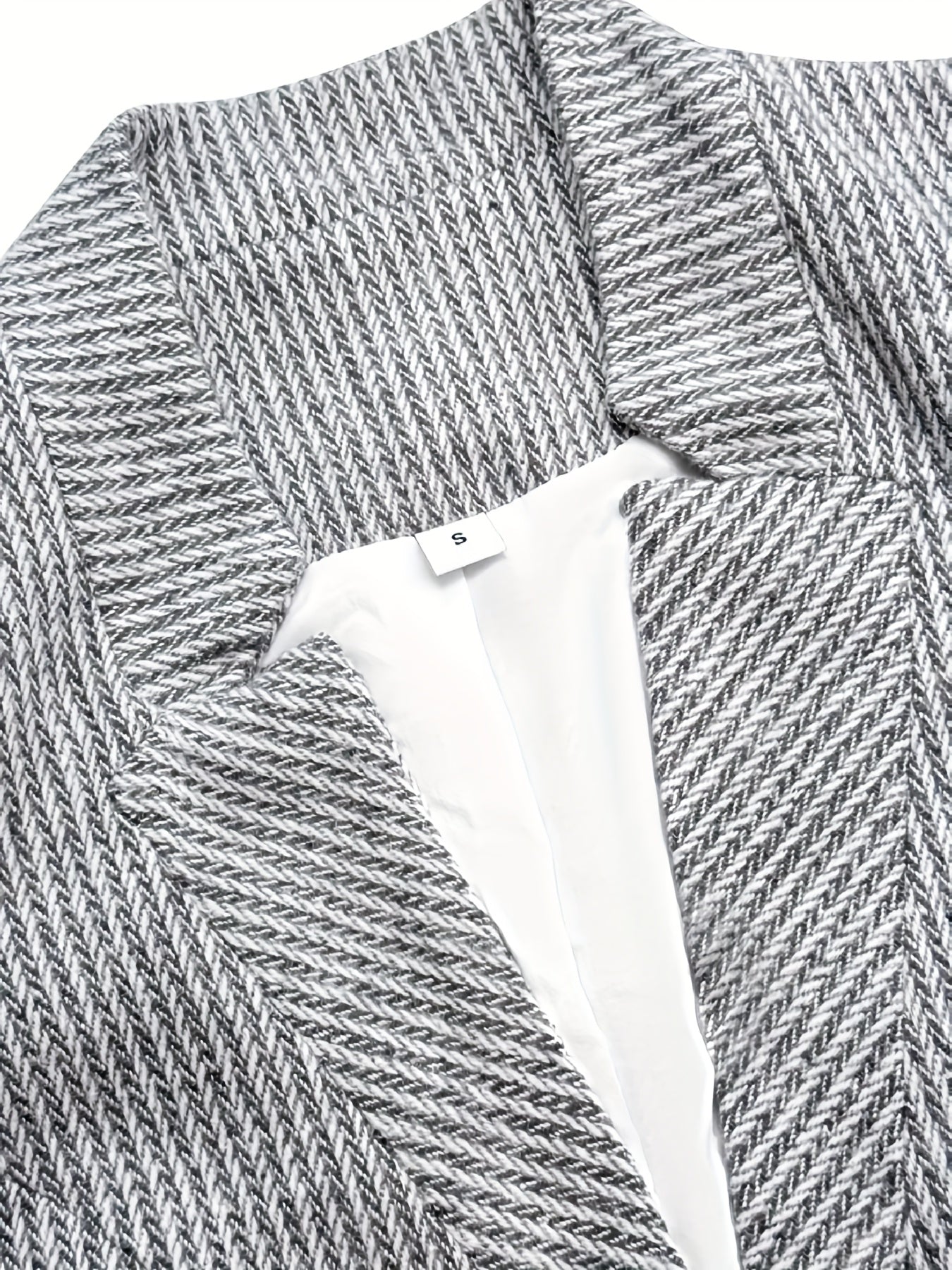 Casual Women's Vertical Striped Coat with Zipper, New Autumn Winter Style